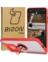 Bizon Case Hybrid Ring Motorola Moto G15 / G15 Power smoky with a red frame