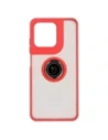 Hurtownia GSM - Bizon Case Hybrid Ring Motorola Moto G15 / G15 Power füstös piros kerettel - BIZ8355 - {ean13} - Hurt