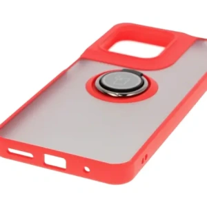 Hurtownia GSM - Etui s úchopem na prst Bizon Case Hybrid Ring pro Motorola Moto G15 / G15 Power kouřové s červeným rámečkem - BIZ8355 - {ean13} - Hurt