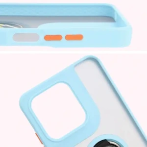 Hurtownia GSM - Etui z uchwytem na palec Bizon Case Hybrid Ring do Motorola Moto G15 / G15 Power kouřové s jasně modrým rámem - BIZ8357 - {ean13} - Hurt