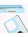 Wholesale Bizon Case Hybrid Ring Motorola Moto G15 / G15 Power smoky with a light blue frame - BIZ8357 - {ean13} - Hurt