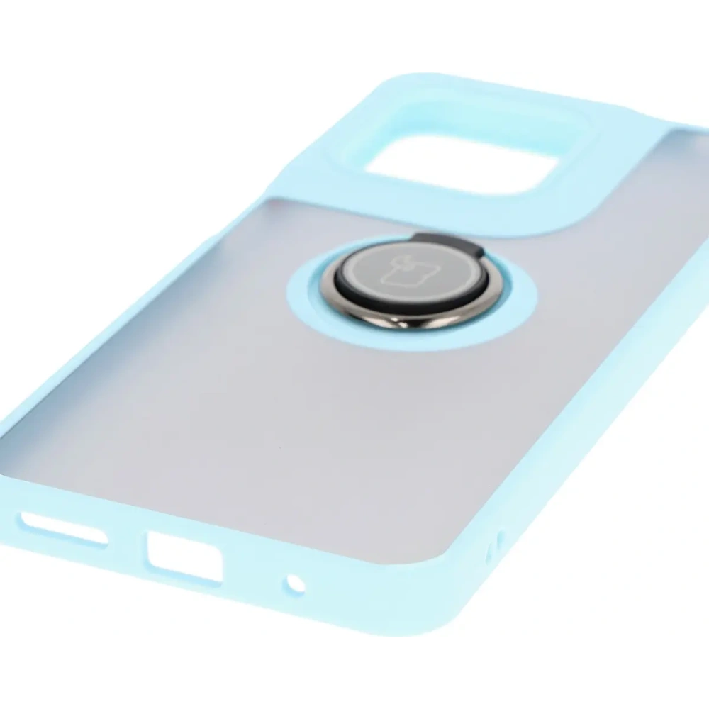 Hurtownia GSM - Bizon Case Hybrid Ring Motorola Moto G15 / G15 Power rauchig mit einem hellblauen Rahmen - BIZ8357 - {ean13} - Hurt