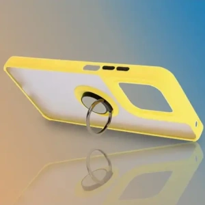 Hurtownia GSM - Etui s úchytem na prst Bizon Case Hybrid Ring pro Motorola Moto G15 / G15 Power kouřové se žlutým rámečkem - BIZ8358 - {ean13} - Hurt