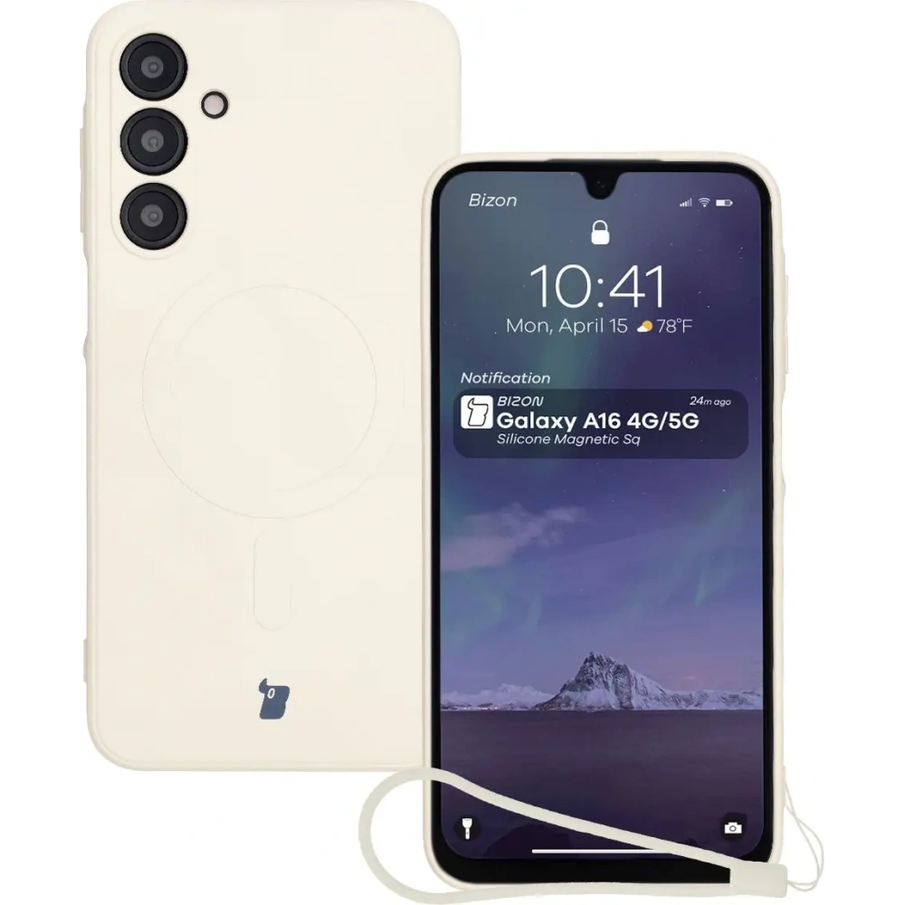 Hurtownia GSM - Bizon Case Silicone Magnetic Sq Samsung Galaxy A16 4G / 5G bej - BIZ8359 - {ean13} - Hurt