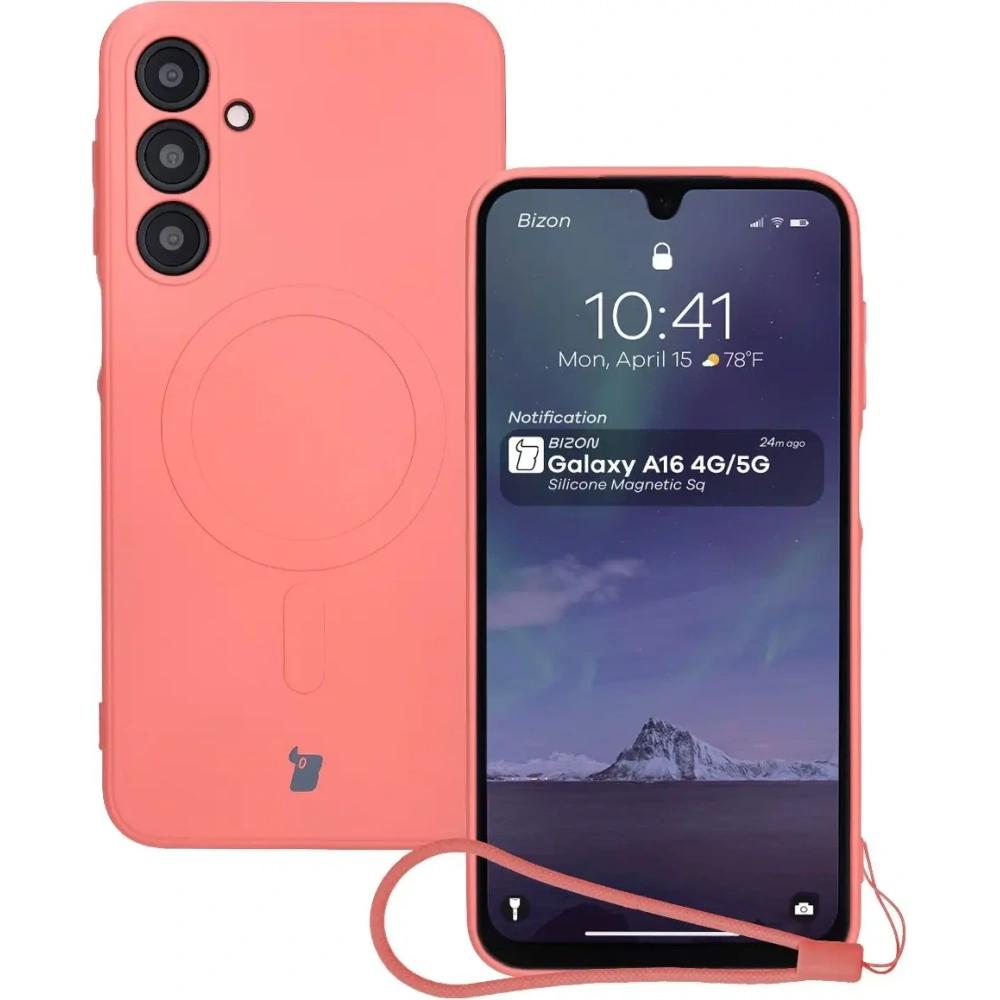 Hurtownia GSM - Bizon Case Silicone Magnetic Sq Samsung Galaxy A16 4G / 5G roz murdar - BIZ8360 - {ean13} - Hurt
