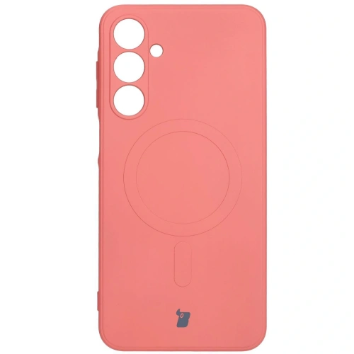 Silikonowe etui z pierścieniem magnetycznym Bizon Case Silicone Magnetic Sq do Samsung Galaxy A16 4G / 5G brudnoróżowe