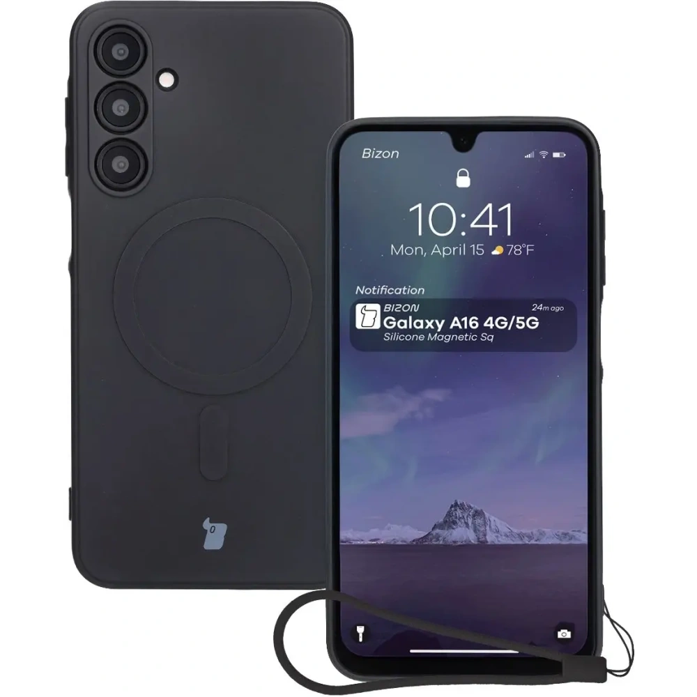 Hurtownia GSM - Bizon Case Szilikon Magnetic Sq Samsung Galaxy A16 4G / 5G fekete - BIZ8362 - {ean13} - Hurt