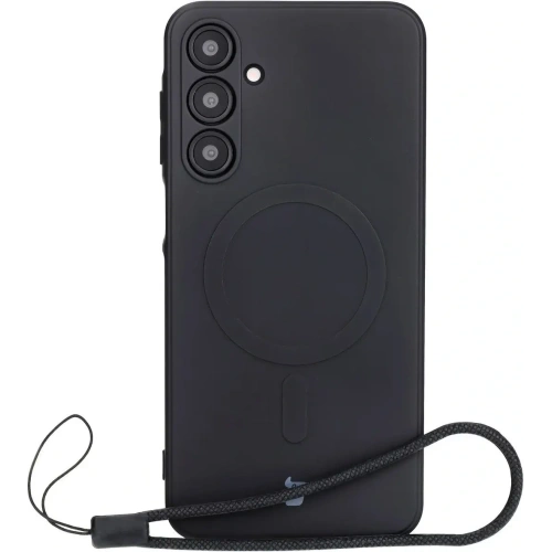 Silikonowe etui z pierścieniem magnetycznym Bizon Case Silicone Magnetic Sq do Samsung Galaxy A16 4G / 5G czarne