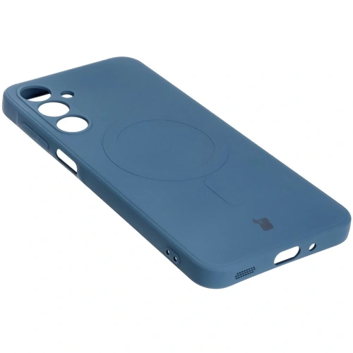 Silikonowe etui z pierścieniem magnetycznym Bizon Case Silicone Magnetic Sq do Samsung Galaxy A16 4G / 5G granatowe