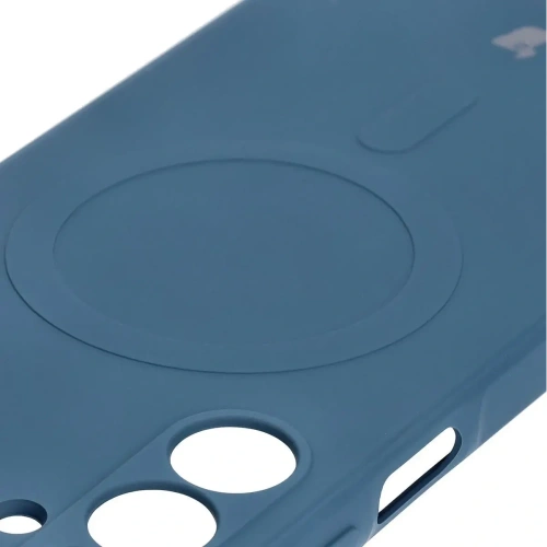 Silikonowe etui z pierścieniem magnetycznym Bizon Case Silicone Magnetic Sq do Samsung Galaxy A16 4G / 5G granatowe