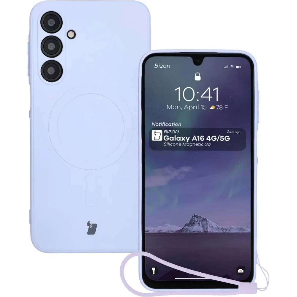 Hurtownia GSM - Bizon Case Silicone Magnetic Sq Samsung Galaxy A16 4G / 5G violet deschis - BIZ8364 - {ean13} - Hurt