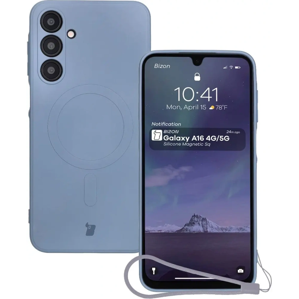 Hurtownia GSM - Caz de silicon Bizon Magnetic Sq Samsung Galaxy A16 4G / 5G gri - BIZ8367 - {ean13} - Hurt
