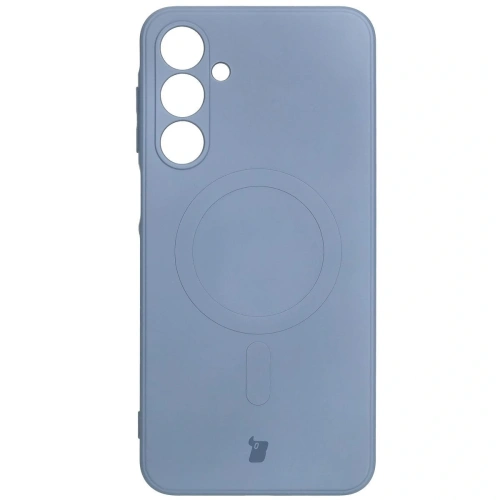 Silikonowe etui z pierścieniem magnetycznym Bizon Case Silicone Magnetic Sq do Samsung Galaxy A16 4G / 5G szare