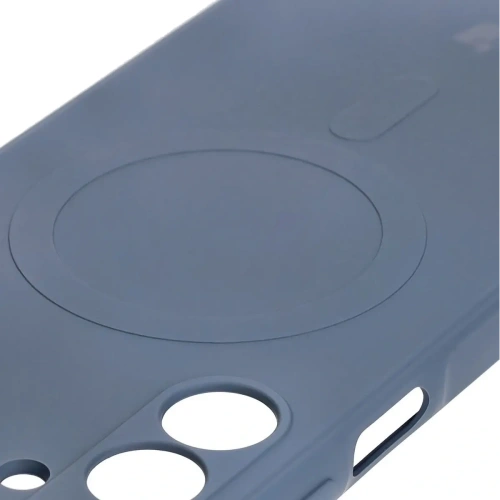 Silikonowe etui z pierścieniem magnetycznym Bizon Case Silicone Magnetic Sq do Samsung Galaxy A16 4G / 5G szare