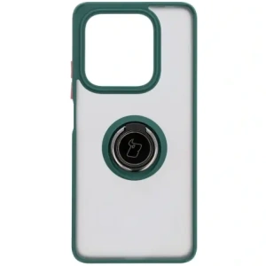 Hurtownia GSM - Bizon Case Hybrid Ring Xiaomi Redmi Note 14 5G füstös sötétzöld kerettel - BIZ8369 - {ean13} - Hurt