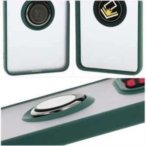 Wholesale Bizon Case Hybrid Ring Xiaomi Redmi Note 14 5G smoky with a dark green frame - BIZ8369 - {ean13} - Hurt