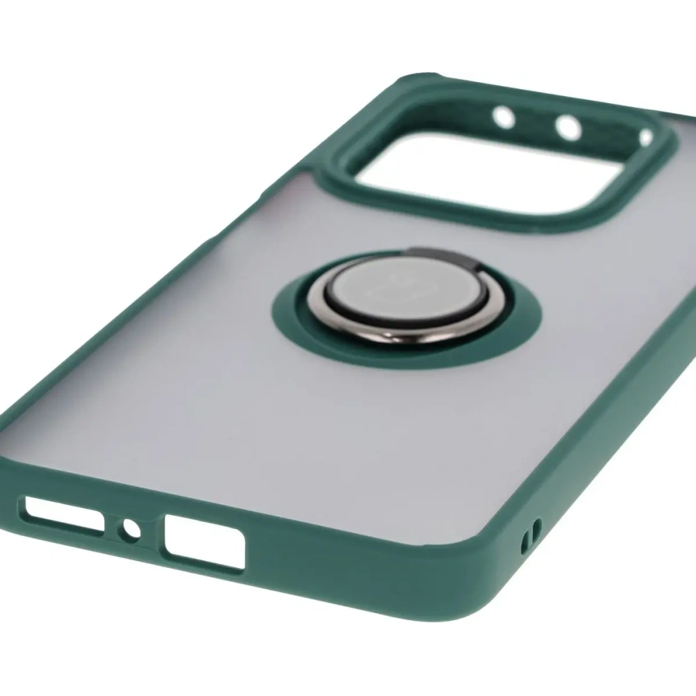 Hurtownia GSM - Bizon Case Hybrid Ring Xiaomi Redmi Note 14 5G füstös sötétzöld kerettel - BIZ8369 - {ean13} - Hurt