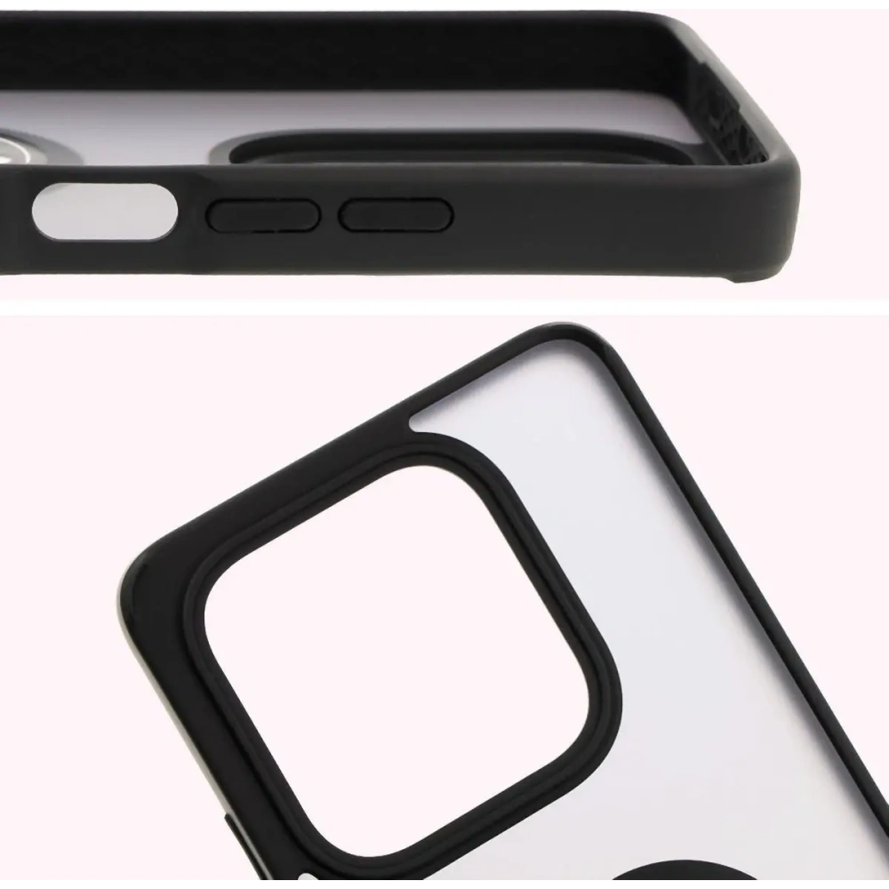 Hurtownia GSM - Bizon Case Hybrid Ring Xiaomi Redmi Note 14 5G füstös fekete kerettel - BIZ8370 - {ean13} - Hurt