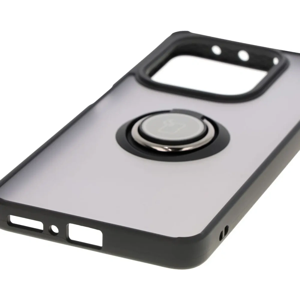 Hurtownia GSM - Bizon Case Hybrid Ring Xiaomi Redmi Note 14 5G füstös fekete kerettel - BIZ8370 - {ean13} - Hurt