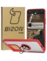 Bizon Case Hybrid Gyűrű Xiaomi Redmi Note 14 5G füstös vörös kerettel