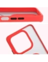 Hurtownia GSM - Etui s úchytem na prst Bizon Case Hybrid Ring do Xiaomi Redmi Note 14 5G kouřové s červeným rámečkem - BIZ8371 - {ean13} - Hurt