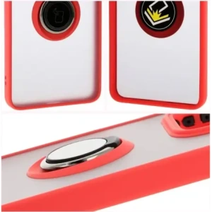 Wholesale Bizon Case Hybrid Ring Xiaomi Redmi Note 14 5G smoky with a red frame - BIZ8371 - {ean13} - Hurt