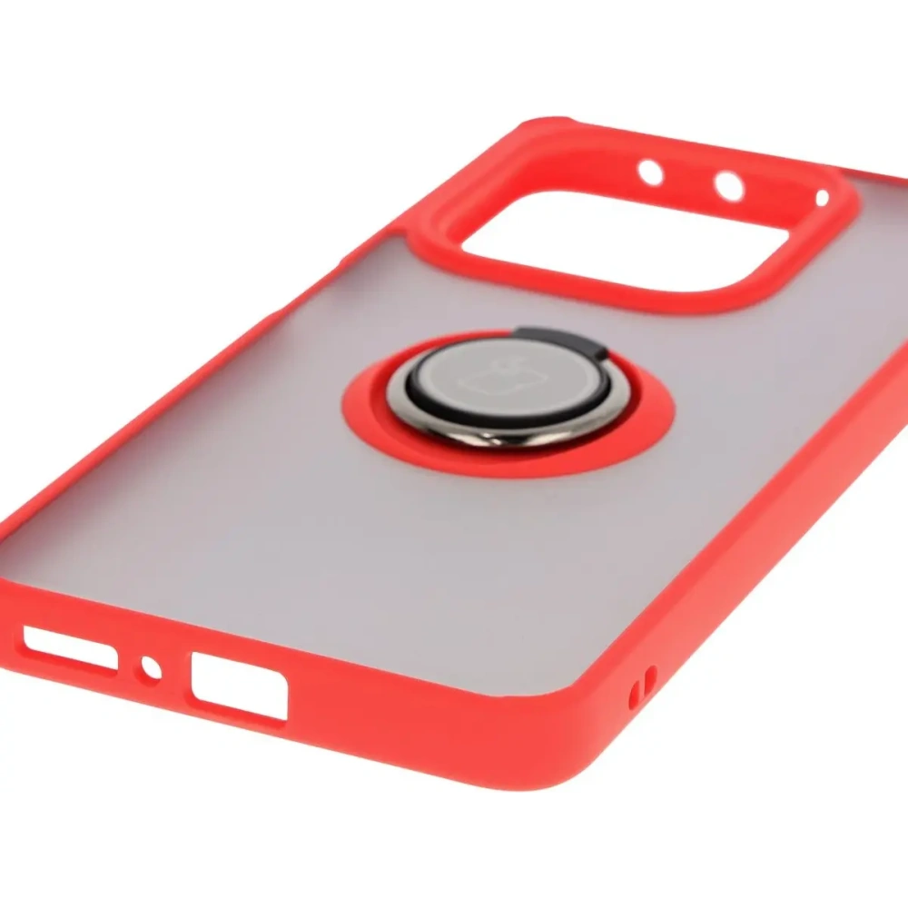 Hurtownia GSM - Bizon Case Hybrid Gyűrű Xiaomi Redmi Note 14 5G füstös vörös kerettel - BIZ8371 - {ean13} - Hurt