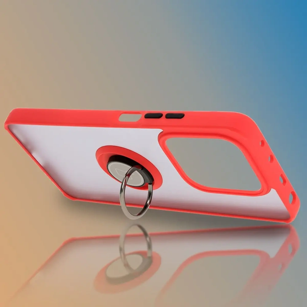 Hurtownia GSM - Bizon Case Hybrid Gyűrű Xiaomi Redmi Note 14 5G füstös vörös kerettel - BIZ8371 - {ean13} - Hurt