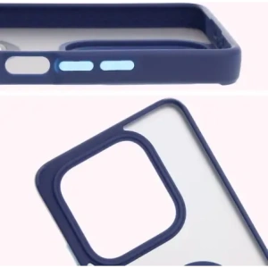 Wholesale Bizon Case Hybrid Ring Xiaomi Redmi Note 14 5G smoky with a dark blue frame - BIZ8372 - {ean13} - Hurt