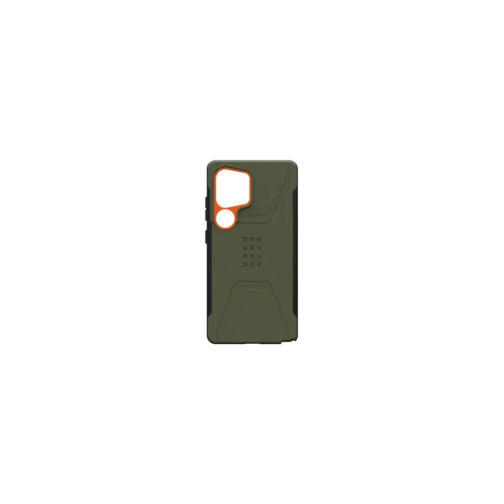 Wholesale UAG Urban Armor Gear Civilian Pro Samsung Galaxy S25 Ultra 5G with built-in magnetic module (olive/orange) - UAG1486 - {ean13} - Hurt