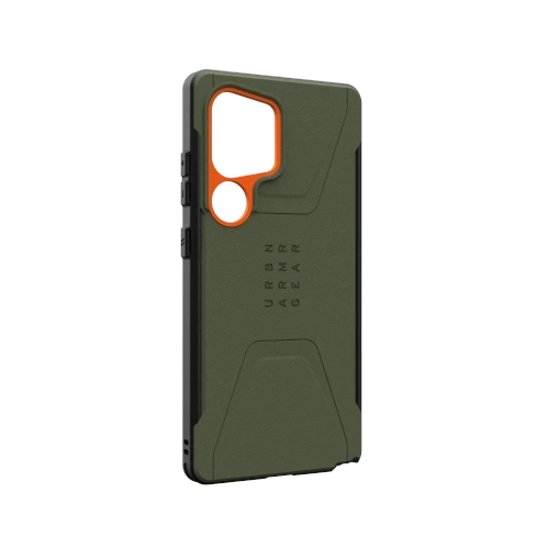 Etui UAG Urban Armor Gear Civilian Pro Samsung Galaxy S25 Ultra 5G z wbudowanym modułem magnetycznym (olive/orange)