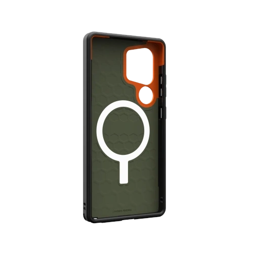 Etui UAG Urban Armor Gear Civilian Pro Samsung Galaxy S25 Ultra 5G z wbudowanym modułem magnetycznym (olive/orange)