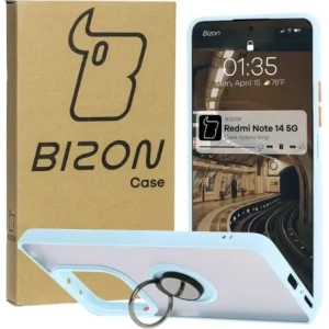 Hurtownia GSM - Bizon Case Hybrid Ring Xiaomi Redmi Note 14 5G füstös világoskék kerettel - BIZ8373 - {ean13} - Hurt