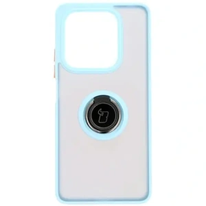Hurtownia GSM - Bizon Case Hybrid Ring Xiaomi Redmi Note 14 5G füstös világoskék kerettel - BIZ8373 - {ean13} - Hurt