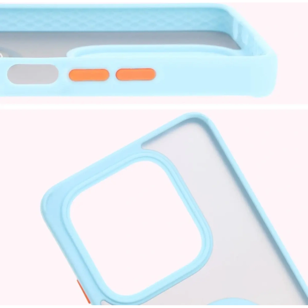 Hurtownia GSM - Bizon Case Hybrid Ring Xiaomi Redmi Note 14 5G füstös világoskék kerettel - BIZ8373 - {ean13} - Hurt