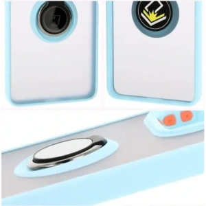 Wholesale Bizon Case Hybrid Ring Xiaomi Redmi Note 14 5G smoky with a light blue frame - BIZ8373 - {ean13} - Hurt