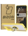 Bizon Case Hybrid Ring Xiaomi Redmi Note 14 5G smoky with a yellow frame