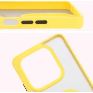 Wholesale Bizon Case Hybrid Ring Xiaomi Redmi Note 14 5G smoky with a yellow frame - BIZ8374 - {ean13} - Hurt