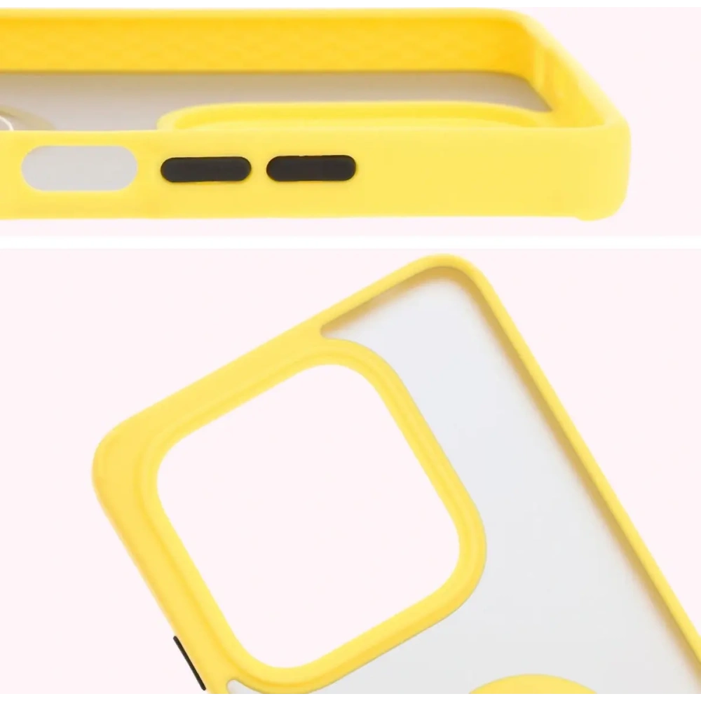 Hurtownia GSM - Bizon Case Hybrid Ring Xiaomi Redmi Note 14 5G füstös sárga kerettel - BIZ8374 - {ean13} - Hurt