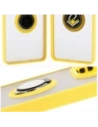 Hurtownia GSM - Bizon Case Hybrid Ring Xiaomi Redmi Note 14 5G rauchig mit einem gelben Rahmen - BIZ8374 - {ean13} - Hurt