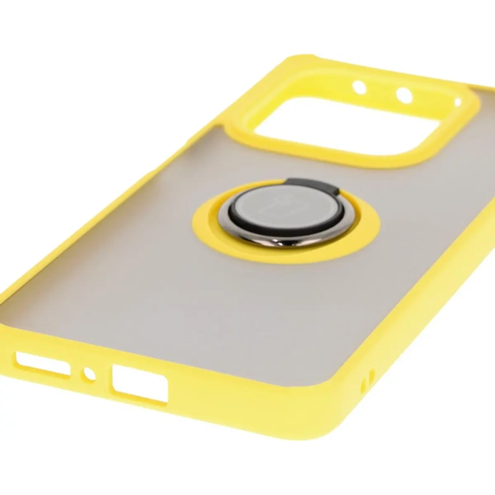 Hurtownia GSM - Bizon Case Hybrid Ring Xiaomi Redmi Note 14 5G füstös sárga kerettel - BIZ8374 - {ean13} - Hurt