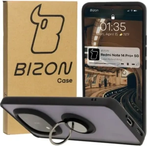 Wholesale Bizon Case Hybrid Ring Xiaomi Redmi Note 14 Pro Plus 5G smoky with a black frame - BIZ8376 - {ean13} - Hurt