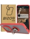 Bizon Case Hybrid Ring Xiaomi Redmi Note 14 Pro Plus 5G smoky with a red frame