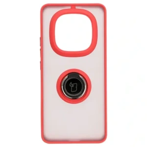 Wholesale Bizon Case Hybrid Ring Xiaomi Redmi Note 14 Pro Plus 5G smoky with a red frame - BIZ8377 - {ean13} - Hurt