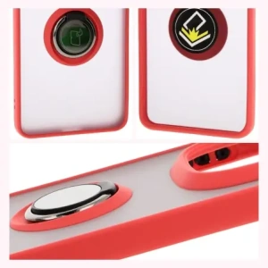 Wholesale Bizon Case Hybrid Ring Xiaomi Redmi Note 14 Pro Plus 5G smoky with a red frame - BIZ8377 - {ean13} - Hurt
