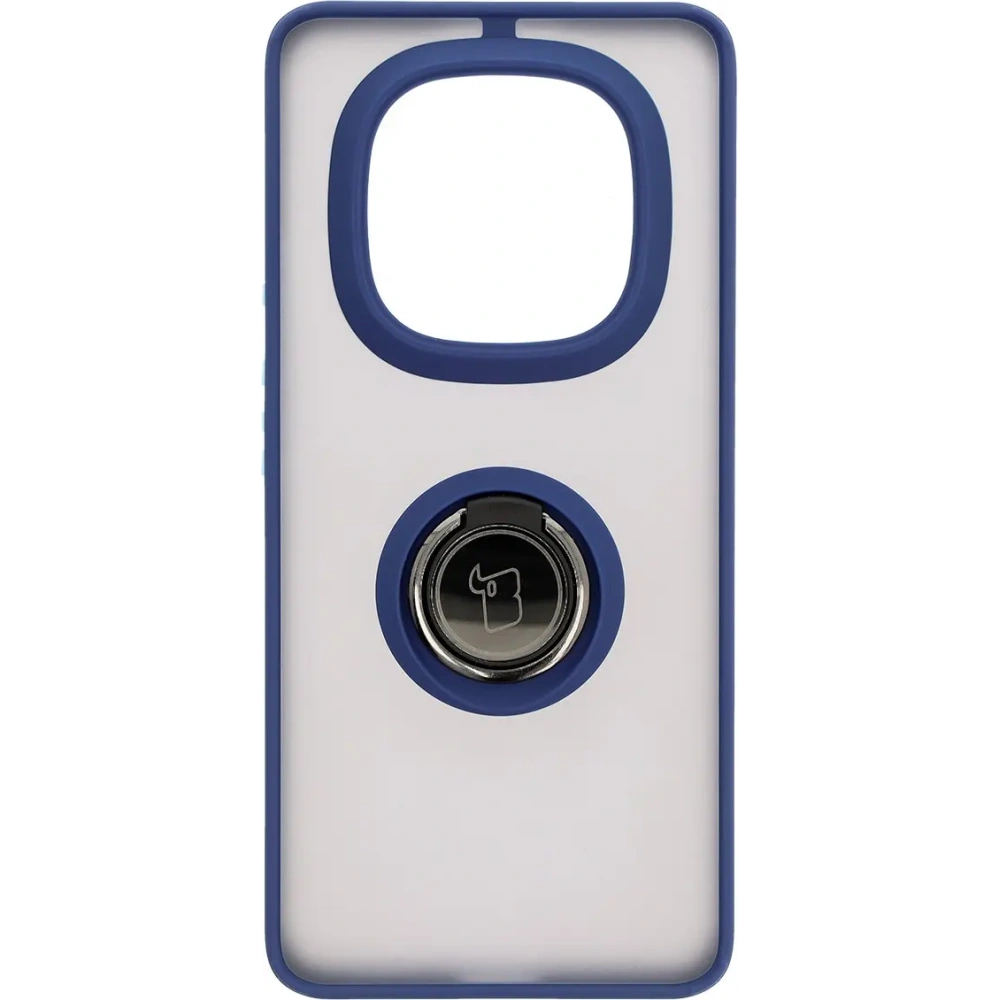 Hurtownia GSM - Bizon Case Hybrid Ring Xiaomi Redmi Note 14 Pro Plus 5G fumuriu cu un cadru albastru închis - BIZ8378 - {ean13} - Hurt