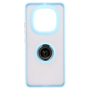 Hurtownia GSM - Bizon Case Hybrid Ring Xiaomi Redmi Note 14 Pro Plus 5G fumuriu cu un cadru albastru deschis - BIZ8379 - {ean13} - Hurt