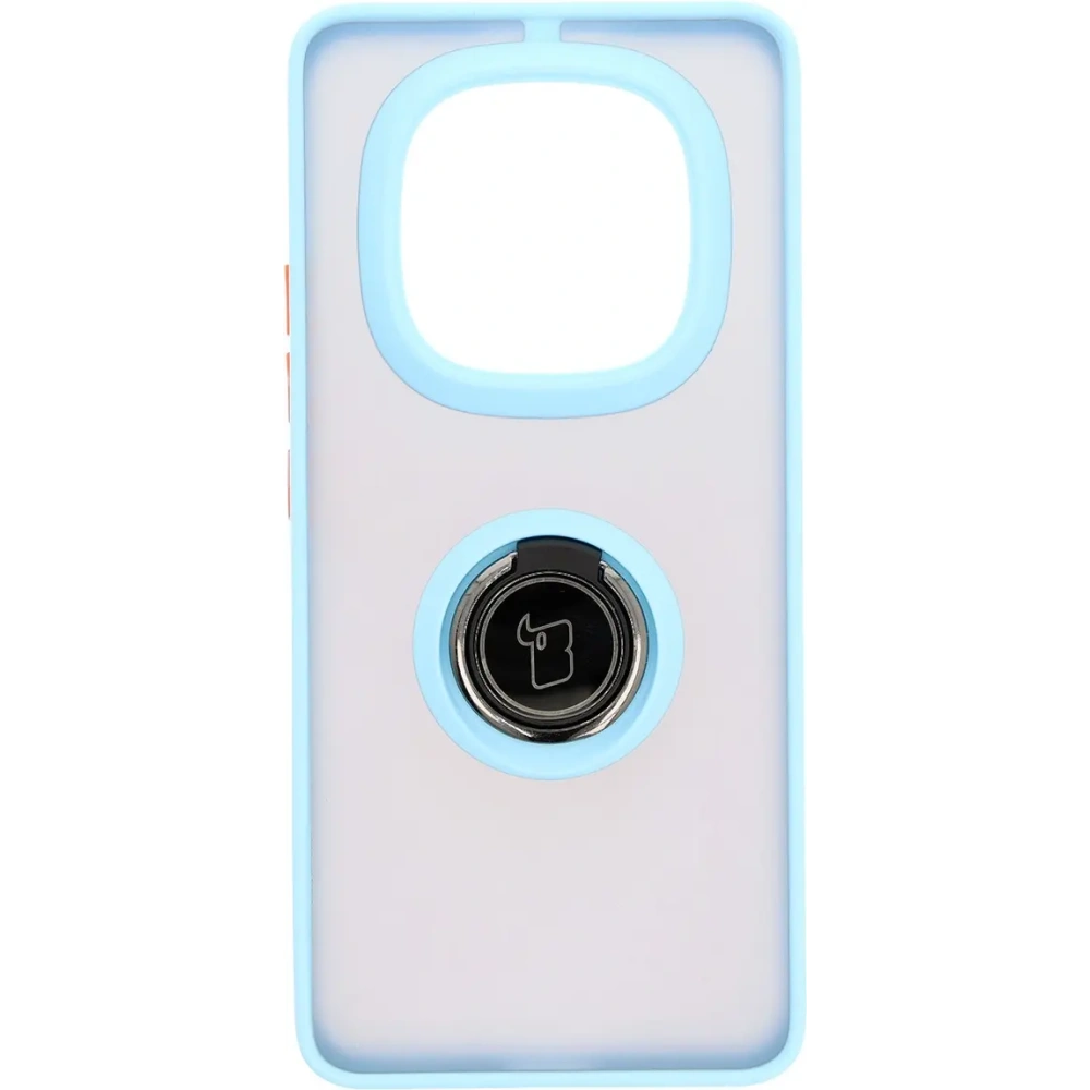 Hurtownia GSM - Bizon Case Hybrid Ring Xiaomi Redmi Note 14 Pro Plus 5G fumuriu cu un cadru albastru deschis - BIZ8379 - {ean13} - Hurt