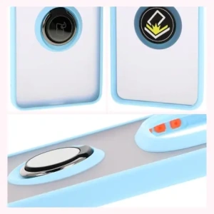 Wholesale Bizon Case Hybrid Ring Xiaomi Redmi Note 14 Pro Plus 5G smoky with a light blue frame - BIZ8379 - {ean13} - Hurt