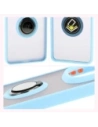 Wholesale Bizon Case Hybrid Ring Xiaomi Redmi Note 14 Pro Plus 5G smoky with a light blue frame - BIZ8379 - {ean13} - Hurt